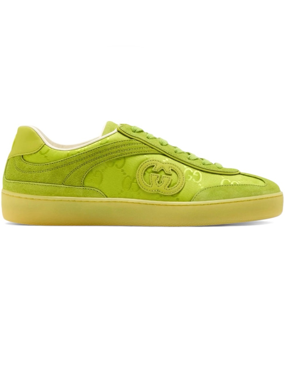 Gucci G 75 suede GG monogram low top sneakers size 37 made in Italy